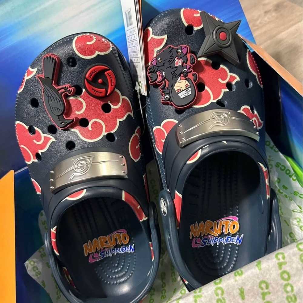 CROCS Black and Red Slippers Comfortable and Stylish